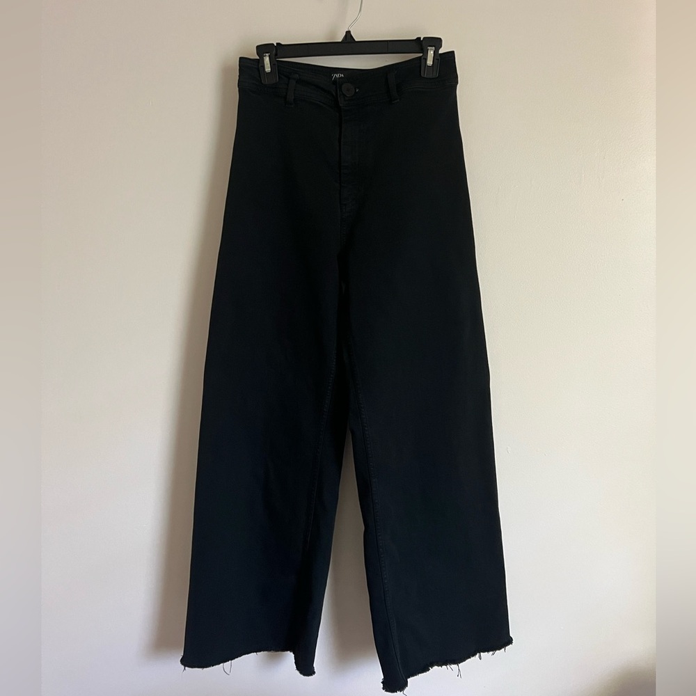 Zara Black Marine Straight Trousers